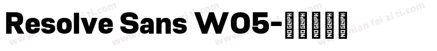 Resolve Sans W05字体转换